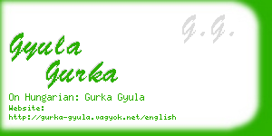 gyula gurka business card